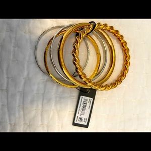 Vince Camuto gold/silver bangle set
